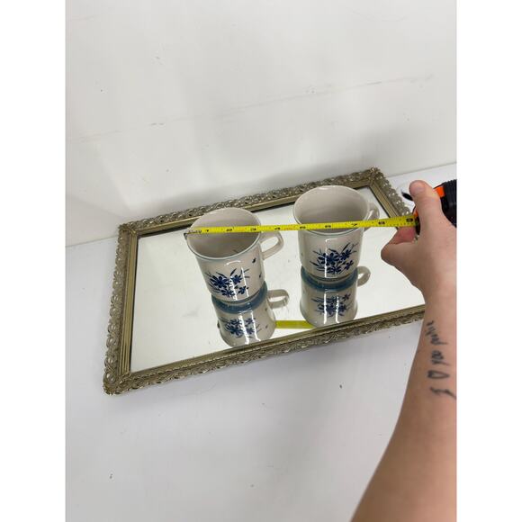 Set of 2 Vintage Jardin 710 Whisper Blue Floral Coffee Tea Cup/Mug 60's 70's - Picture 5 of 8